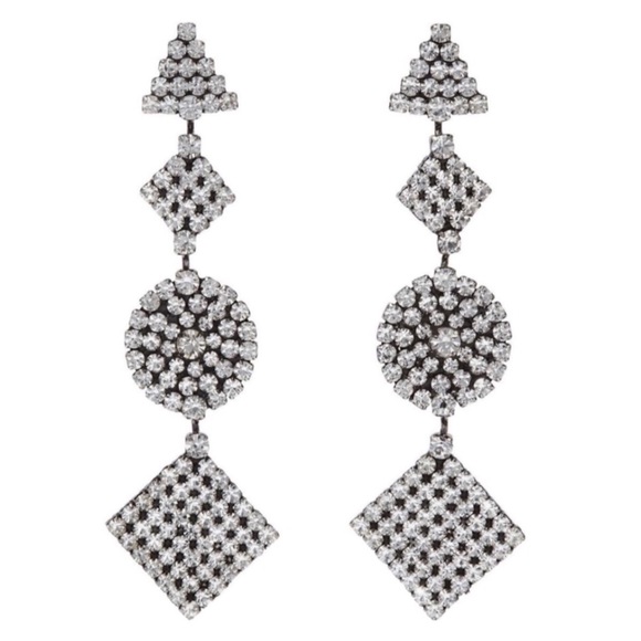 DANNIJO • Fetch Oxidized Silver Crystal Earrings